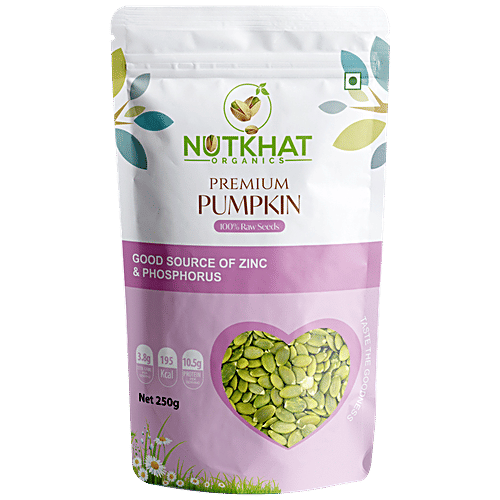 Buy Nutkhat Organics Premium Pumpkin Seeds 100 Raw, Rich In Zinc