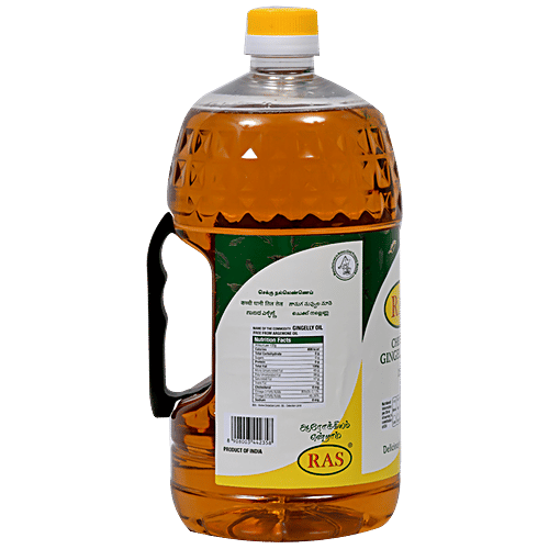 Ras Chekku Oil Chekku Gingelly/Sesame Oil - Argemone Oil Free, No Preservatives, For Cooking Use, 2 L  