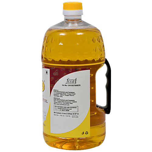 Ras Chekku Oil Chekku Groundnut Oil - Argemone Oil Free, No Preservatives, For Cooking Use, 2 L  