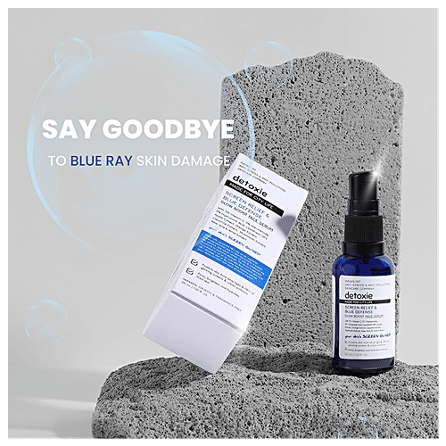 Detoxie Screen Relief & Blue Defense Face Serum - Glow Boost, Firms, Brightens, Hydrates, 30 ml  