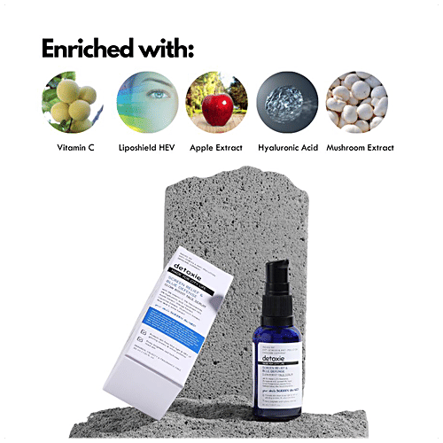 Detoxie Screen Relief & Blue Defense Face Serum - Glow Boost, Firms, Brightens, Hydrates, 30 ml  