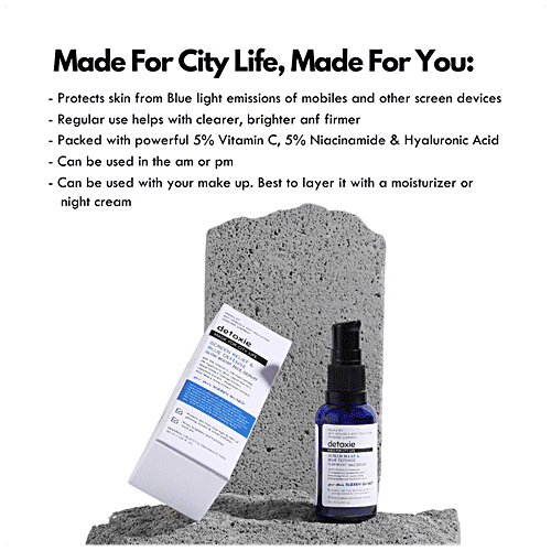 Detoxie Screen Relief & Blue Defense Face Serum - Glow Boost, Firms, Brightens, Hydrates, 30 ml  