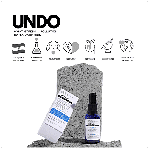 Detoxie Screen Relief & Blue Defense Face Serum - Glow Boost, Firms, Brightens, Hydrates, 30 ml  