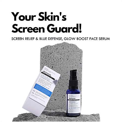 Detoxie Screen Relief & Blue Defense Face Serum - Glow Boost, Firms, Brightens, Hydrates, 30 ml  