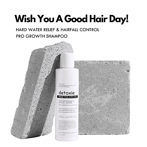 Detoxie Hard Water Relief & Hair Fall Control Pro Growth Shampoo - Promotes Hair Growth, 200 ml