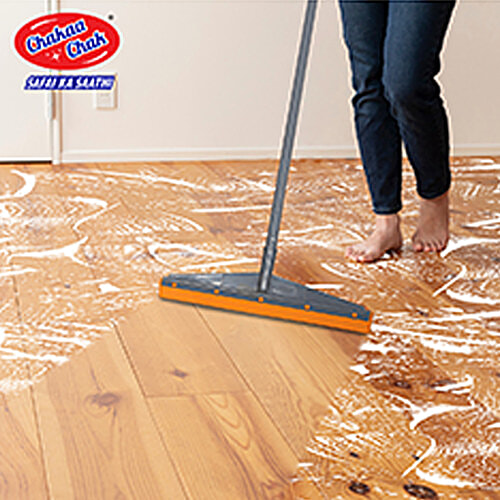 Chakaachak Eazo Squeegee - Plastic & Foam, Long Handle, Multicolour, 1 pc  