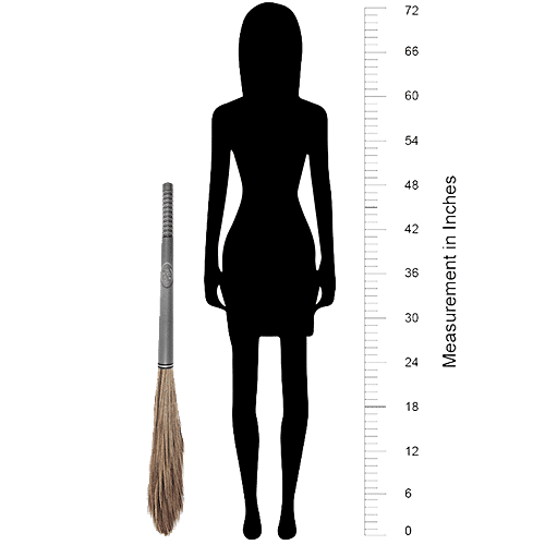 Chakaachak Eazo Grass Broom - Long Handle, Durable, Flat Bottom, For Superior Cleaning, 300 g