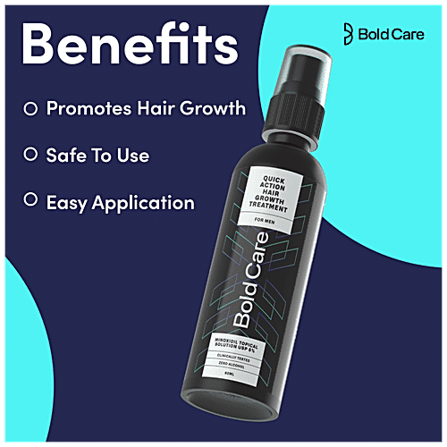 Bold Care Minoxidil Topical Solution USP 5% - No Alcohol, Promotes Growth, For Men, 60 ml