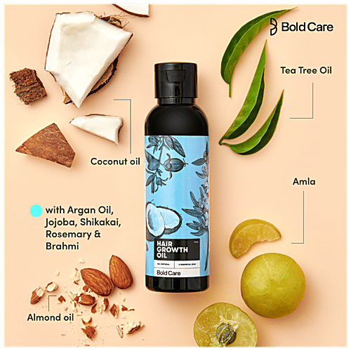 Bold Care Hair Growth Oil - With 5 Essential Oils, Reduces Split Ends, 100 ml  