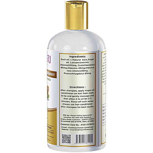 Khadi Mauri Argan Oil Conditioner - Hair Nourisher & Stimulator, SLES & Paraben Free, 300 ml  