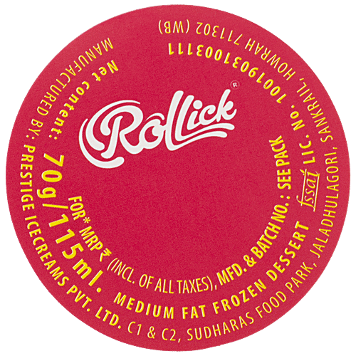 Rollick Choco Fruit N Nut Cone - Medium Fat Frozen Dessert, 115 ml  