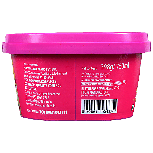 Rollick Butterscotch Crunch Frozen Dessert, 750 ml Tub 