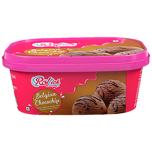 Rollick Belgian Chocochip Frozen Dessert, 750 ml Tub 