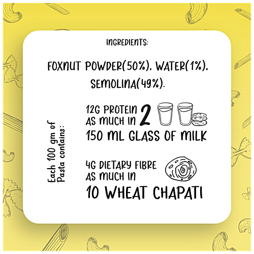 Farmley Makhana Macaroni Pasta - Maida Free, Cholesterol-Free, Vegan, 400 g (Pack of 2) 