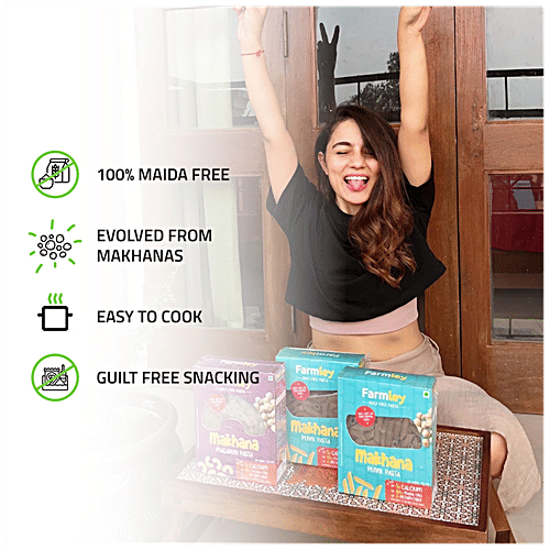 Farmley Makhana Macaroni Pasta - Maida Free, Cholesterol-Free, Vegan, 400 g (Pack of 2) 
