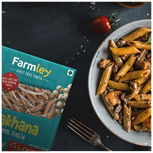 Farmley Makhana Macaroni & Penne Pasta Combo - Maida Free, Cholesterol-Free, Vegan, 400 g (Pack of 2) 