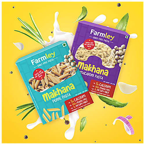 Farmley Makhana Macaroni & Penne Pasta Combo - Maida Free, Cholesterol-Free, Vegan, 400 g (Pack of 2) 