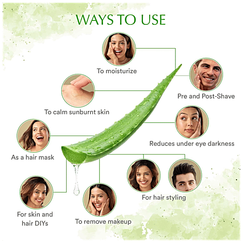 Wow Skin Science Aloe Vera Gel - Pure, Rejuvenating, For Skin & Hair, No Parabens, 250 ml