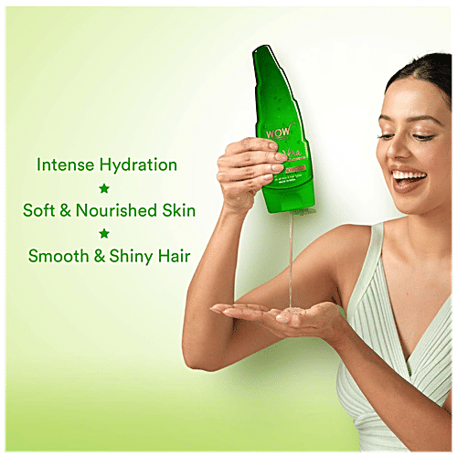 Wow Skin Science Aloe Vera Gel - Pure, Rejuvenating, For Skin & Hair, No Parabens, 250 ml