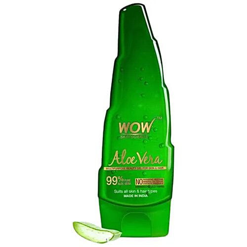 Wow Skin Science Aloe Vera Gel - Pure, Rejuvenating, For Skin & Hair, No Parabens, 250 ml