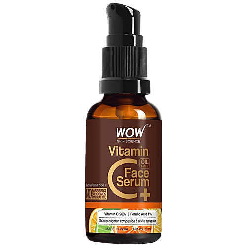 Wow Skin Science Vitamin C+ Face Serum - With 1% Ferulic Acid, Brightens Complexion, Anti-Ageing, 30 ml