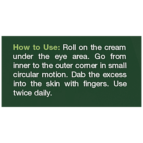 Wow Skin Science Green Tea Under Eye Cream With Rollers - For All Skin Types, No Parabens, 20 ml  