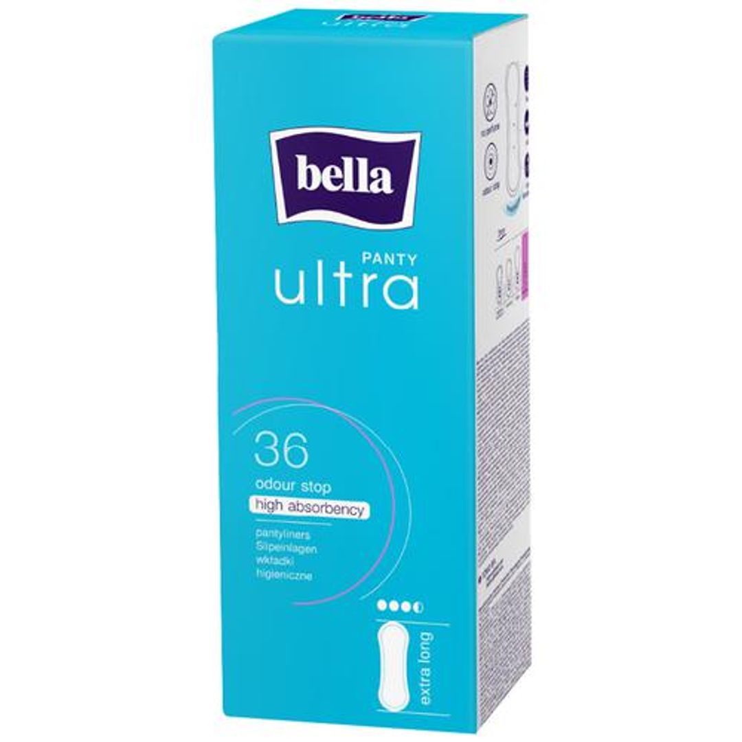 Bella Panty Liners - Ultra, Eliminates Odour, Highly Absorbent, Extra Long, 36 pcs 