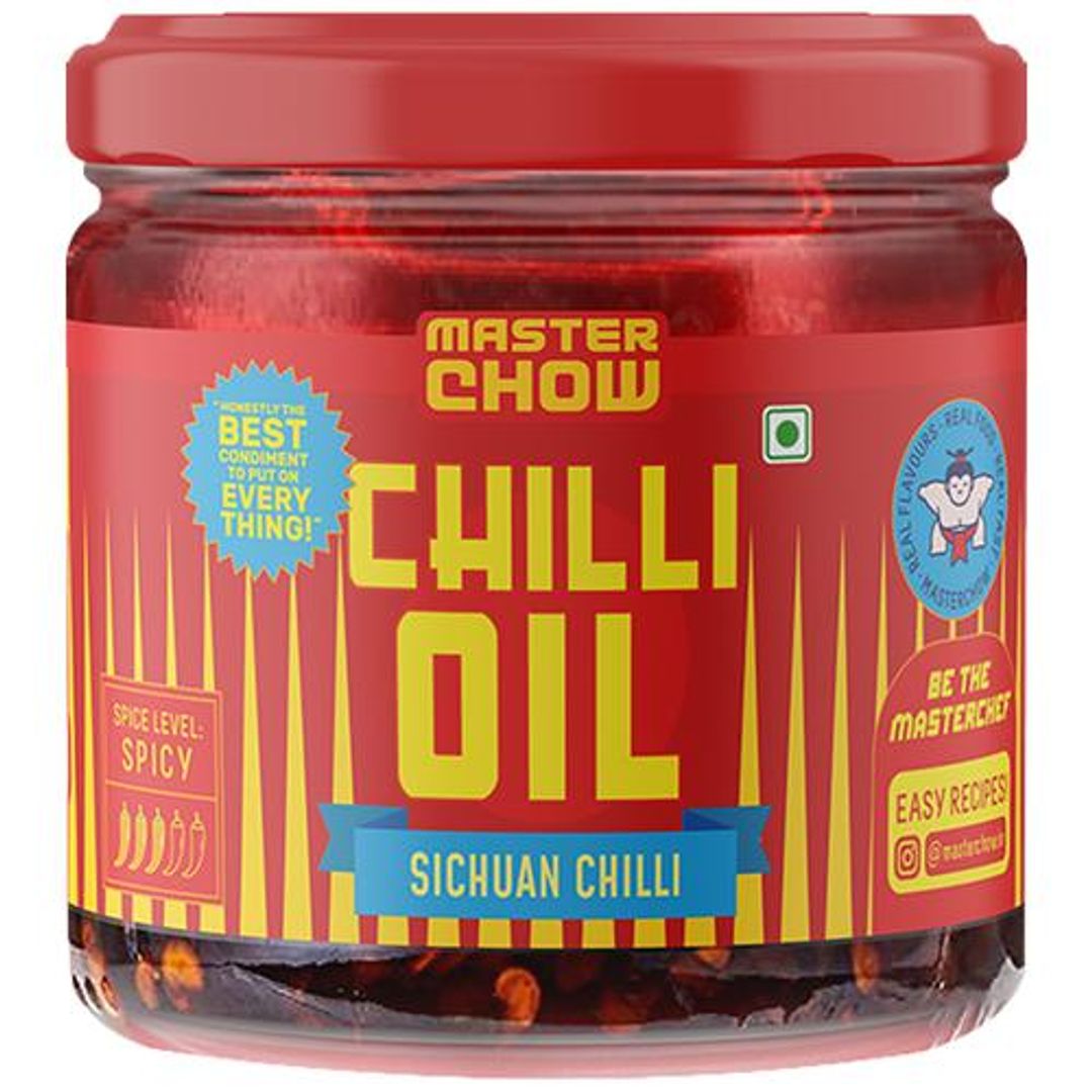 MasterChow Sichuan Chilli Oil - Spicy, Spice Blend, Eat With Momos, Pizza & Noodles, 170 g 