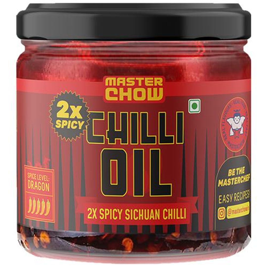 MasterChow Sichuan Chilli Oil - 2X Spicy, Spice Blend, Eat With Momos, Pizza & Noodles, 170 g 