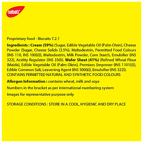 Nabati Richeese Cheese Cream Wafer Biscuits - Light, Crispy, Crunchy, 66 g