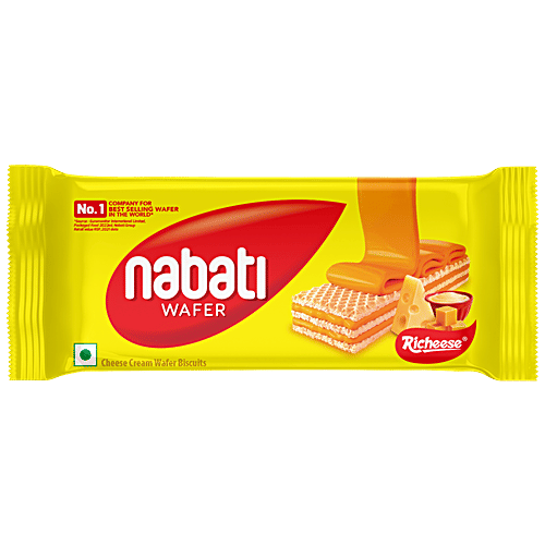 Nabati Richeese Cheese Cream Wafer Biscuits - Light, Crispy, Crunchy, 66 g