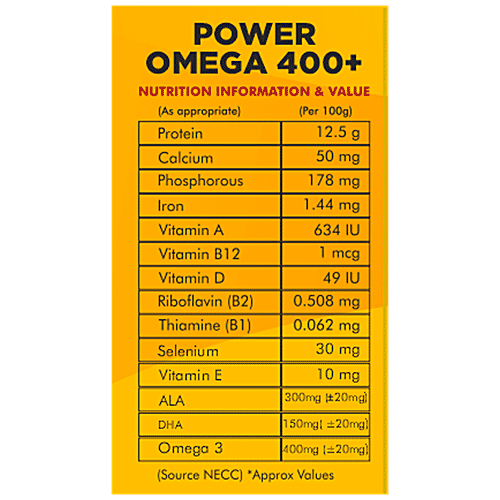 Yojana Poultry Omega 400+ Eggs - Enriched With Omega 3 Fatty Acids, Organic Selenium & Vitamin E, 6 pcs Carton 