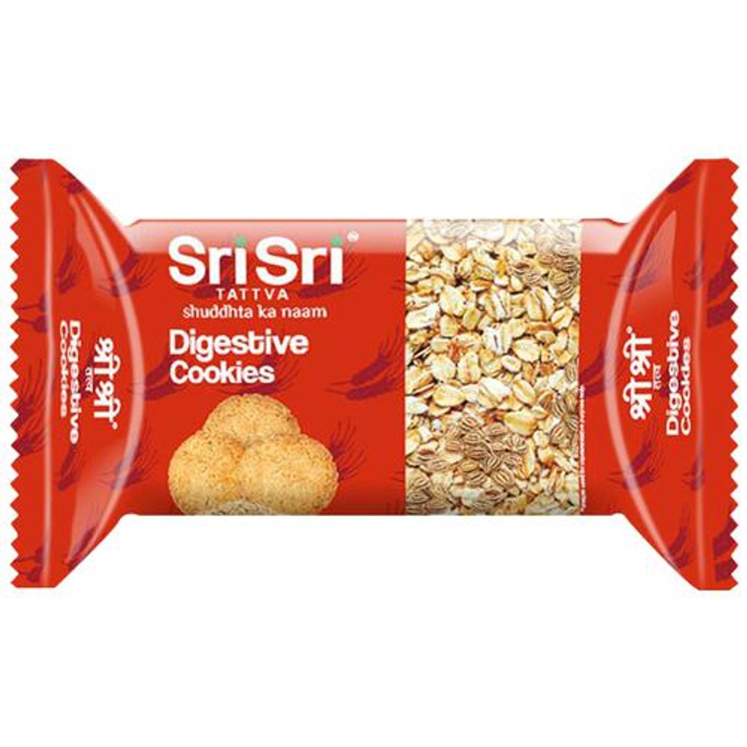 Sri Sri Tattva Digestive Cookies - Teatime Snack, For Diet Conscious, 50 g 