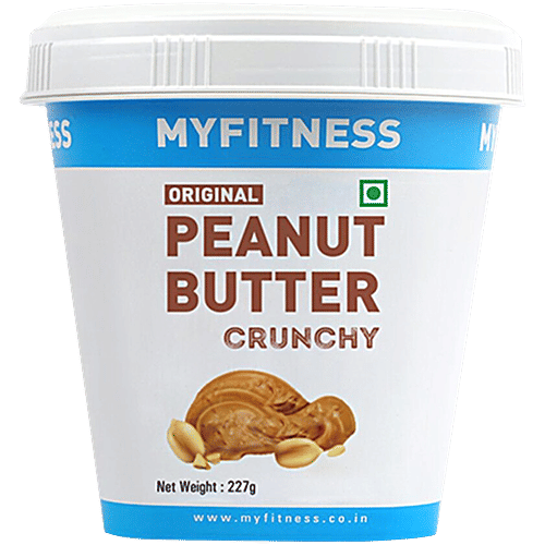 Myfitness Peanut Butter - Original, Crunchy, Rich In Taste, Flavour, Creamy Texture, 227 g Tub High Protein
 No Oil Separation
 Healthy & Tasty