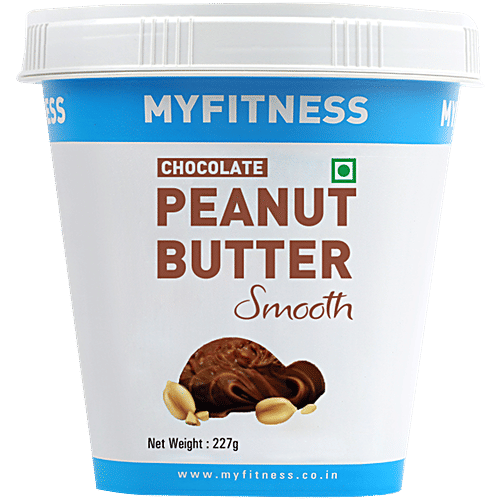Myfitness Peanut Butter - Chocolate, Smooth, Rich In Taste, Flavour, Creamy Texture, 227 g Tub Tasty & Chocolatey
High in Protein