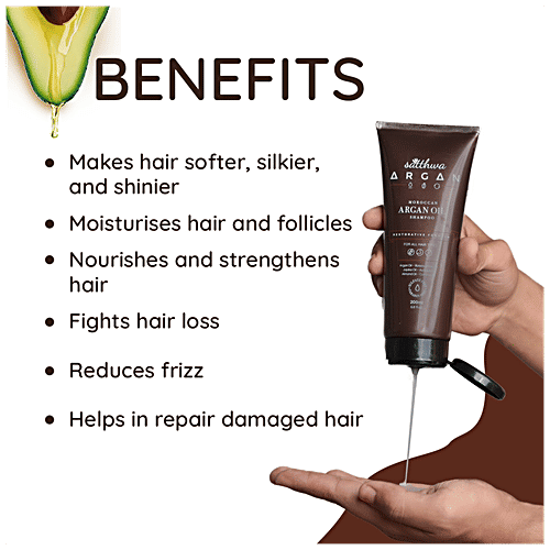 Buy Satthwa Moroccan Argan Oil Shampoo For Dandruff & Dry Scalp