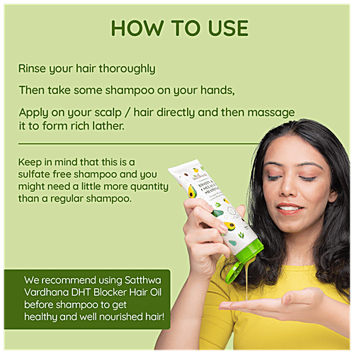 Satthwa Biotin & Collagen Shampoo - With DHT Blockers, Volumising, For Men & Women, 200 ml  