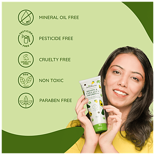 Satthwa Biotin & Collagen Shampoo - With DHT Blockers, Volumising, For Men & Women, 200 ml  