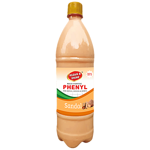 Klean & Shine Phenyl - Sandal Fragrance, Mulitpurpose Usage, Unique Formulation, Kills Germs, 1 L (Buy One Get One)