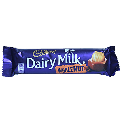 Cadbury Dairy Milk - Whole Nut, Imported, Rich Classic Taste, 45 g  