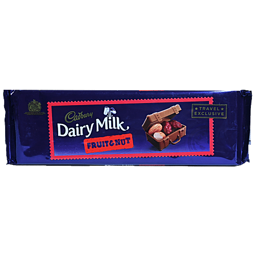 Cadbury Dairy Milk - Fruit & Nut Tablet, Imported, Travel Exclusive, Rich In Classic Taste, 300 g