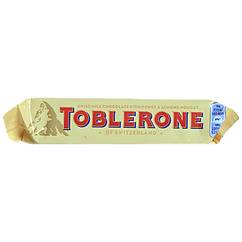 Toblerone Swiss Milk Chocolate Bar With Honey & Almond Nougat - Smooth, Creamy, Rich Flavour, 35 g  