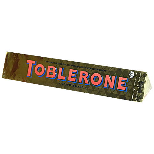 Toblerone Swiss Milk Chocolate With Honey & Almond Nougat - Smooth, Creamy, Rich Flavour, 360 g  