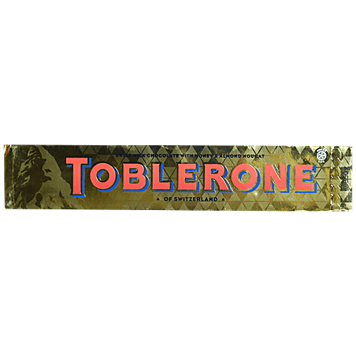 Toblerone Swiss Milk Chocolate With Honey & Almond Nougat - Smooth, Creamy, Rich Flavour, 360 g  