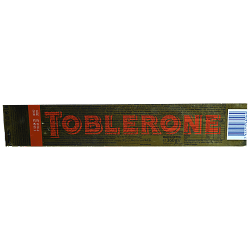 Toblerone Swiss Milk Chocolate With Honey & Almond Nougat - Messages, Smooth, Rich Flavour, 360 g  