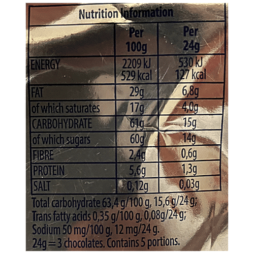 Toblerone Swiss Milk Chocolate With Honey & Almond Nougat - Tiny, Smooth, Rich Flavour, 120 g (15 pcs) 