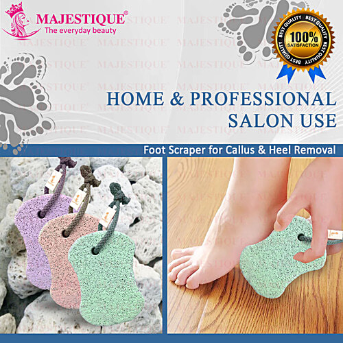 Majestique FN 328 Handy Grip Pumice Stone To Keep Feet Smooth & Soft, Removes Dead Skin, 1 pc Pouch 