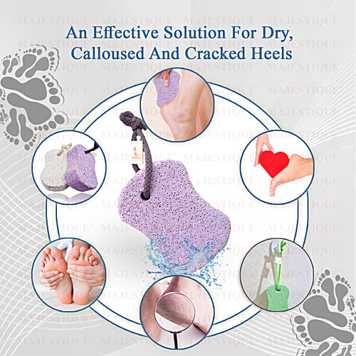 Majestique FN 328 Handy Grip Pumice Stone To Keep Feet Smooth & Soft, Removes Dead Skin, 1 pc Pouch 
