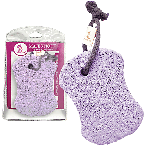 Majestique FN 328 Handy Grip Pumice Stone To Keep Feet Smooth & Soft, Removes Dead Skin, 1 pc Pouch 
