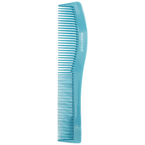 Buy MAJESTIQUE Long Handle Hair Comb Round Teeth, Strong, Gentle On
